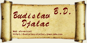 Budislav Đalac vizit kartica